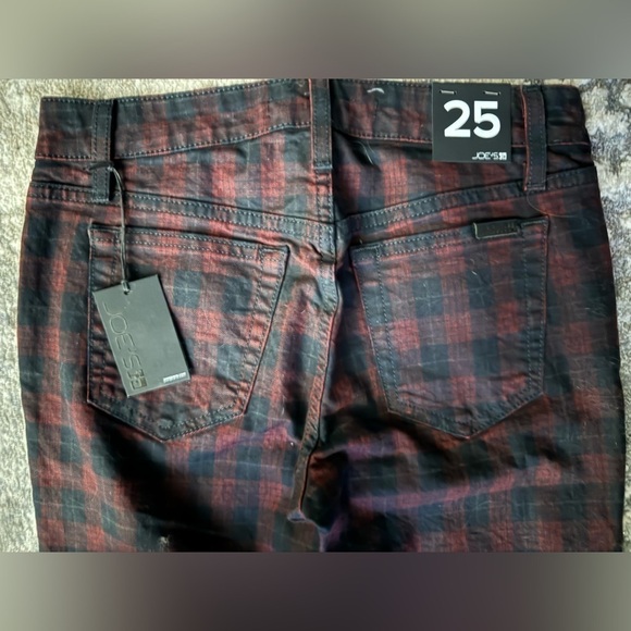 Joe’s Zip Coated Plaid Stretch Skinny Jeans - Picture 6 of 7